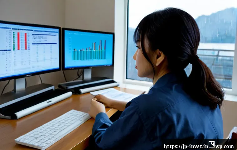 심리적 요인이 주식 시장에 미치는 영향 - Photorealistic Japanese investor seated at a clean home office desk, studying an abstract stock mark...